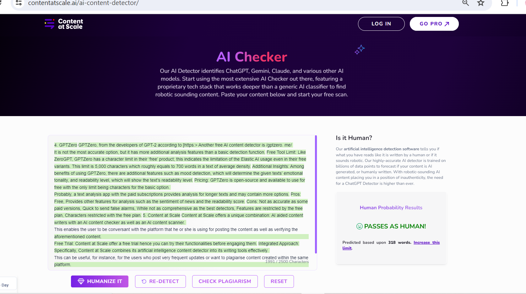 ai  content detector