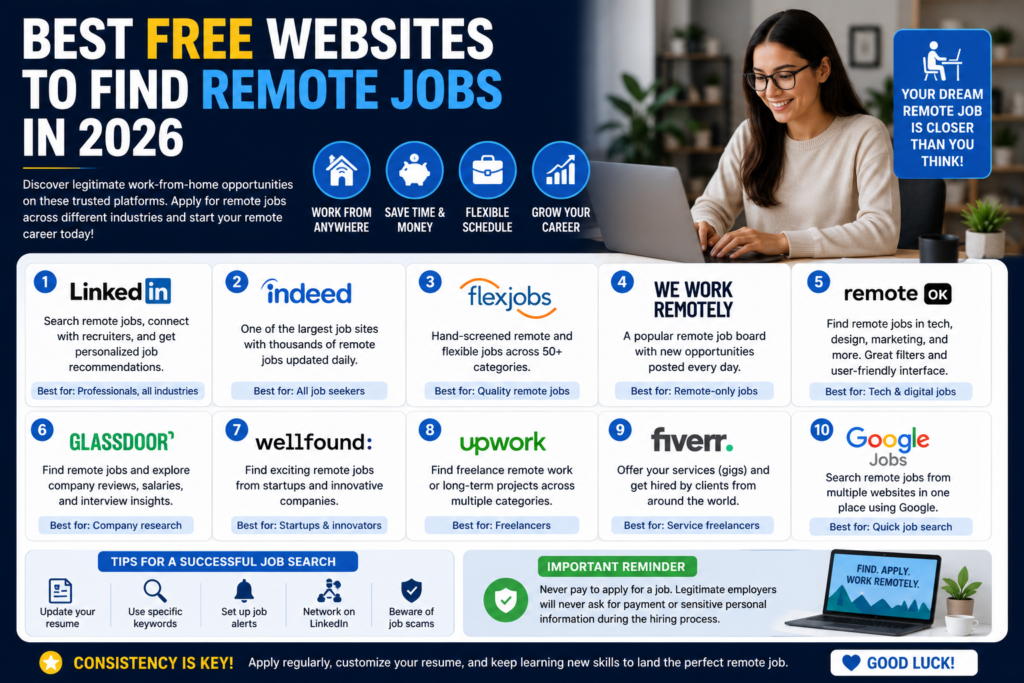 Best websites for remote jobs 2026