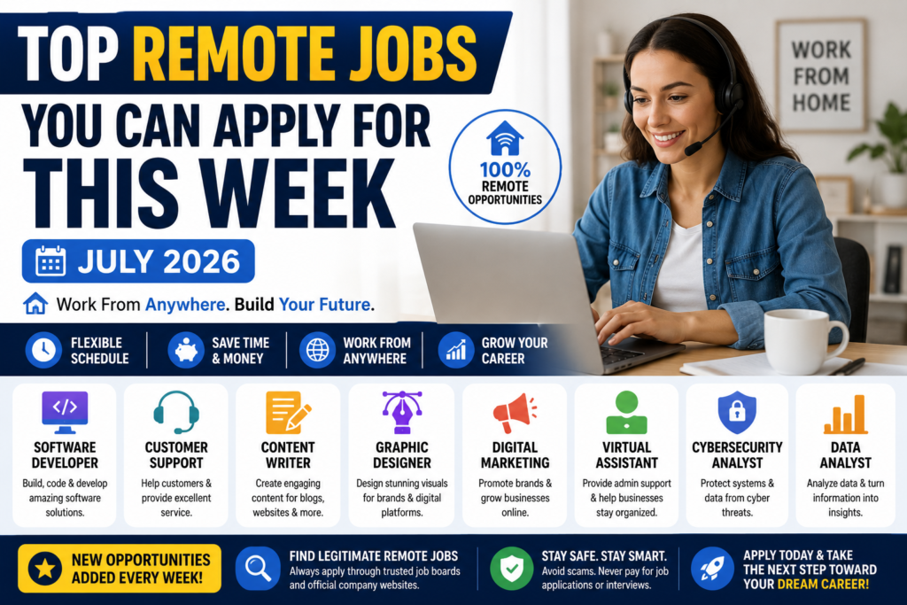 Top remote jobs to apply for